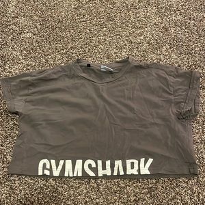 Grayish purple Gym Shark crop top